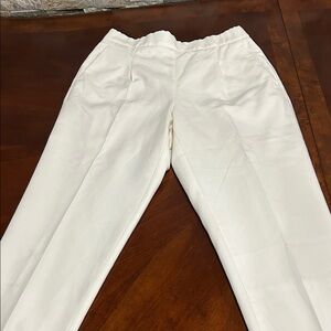 Ann Taylor Cream Pleated Pants